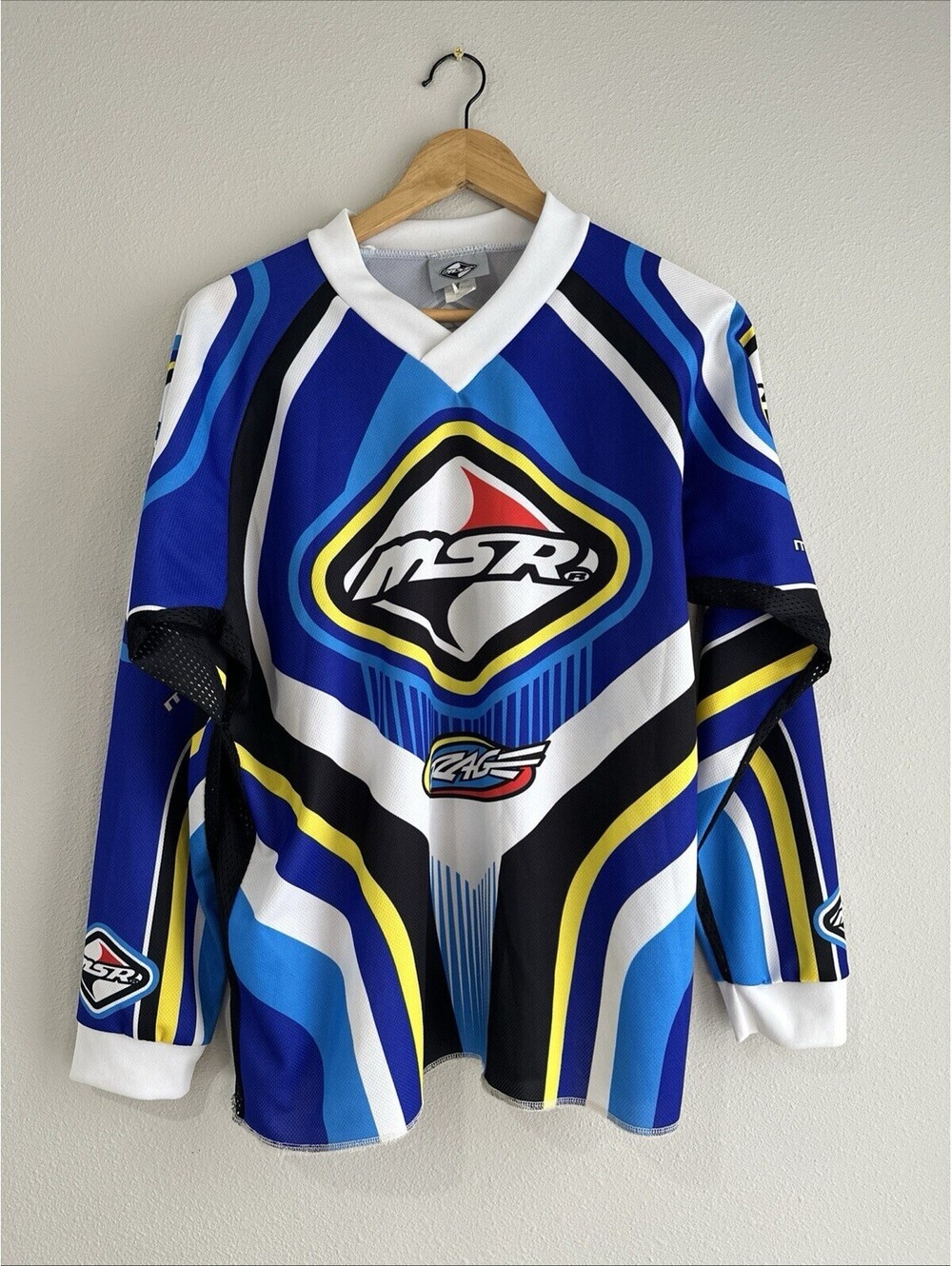 Vintage 90's MSR “RAGE” Motocross Jersey Mens Size MEDIUM  Y2K Collectible